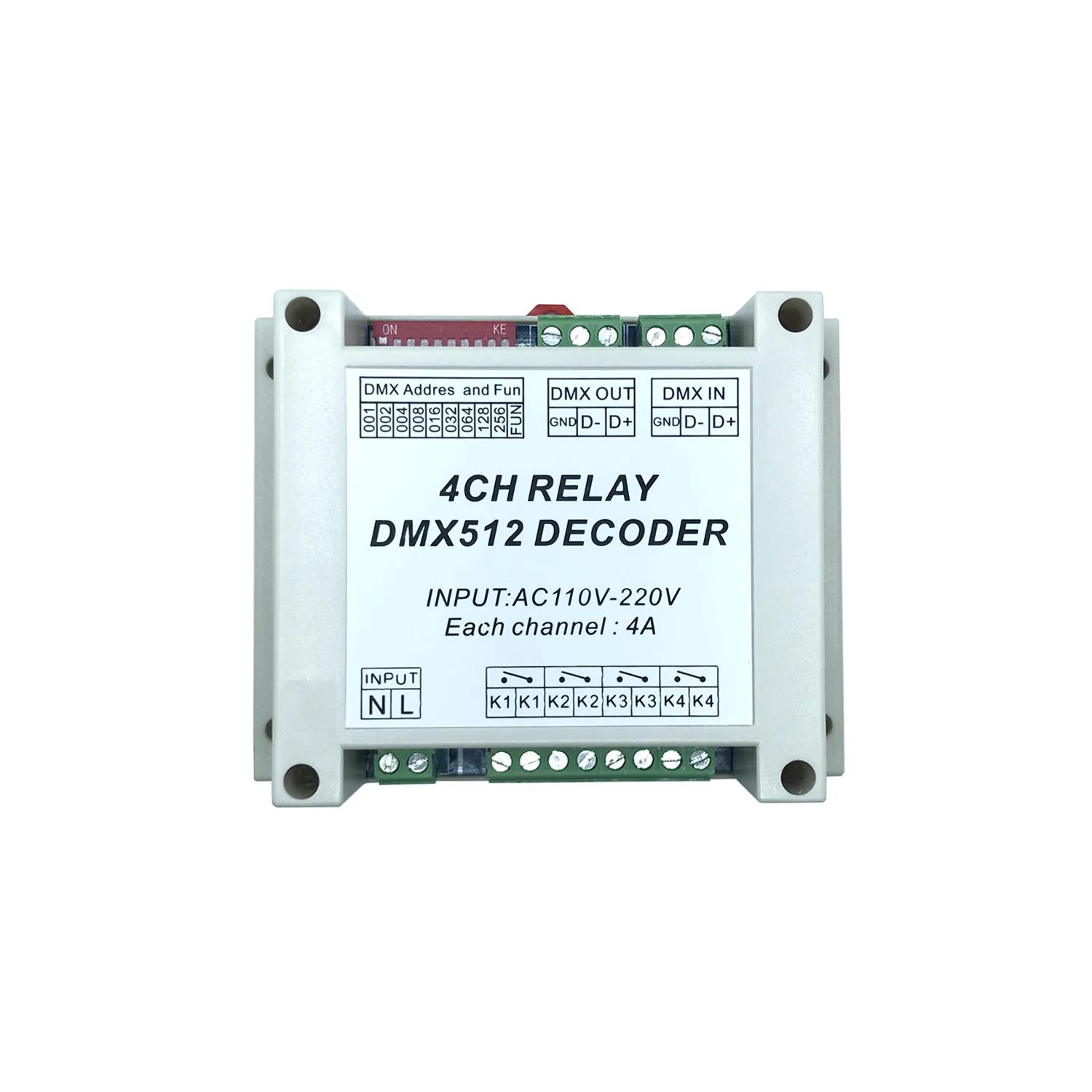  Ʈѷ ڴ AC110-220V RGB LED Ʈ , DMX-RELAY-4 ä Dmx512, 3P